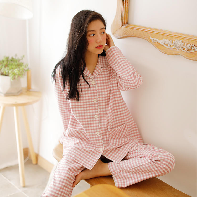 新款无印良品法兰绒家居服套装秋冬款 专柜在售 女款睡衣