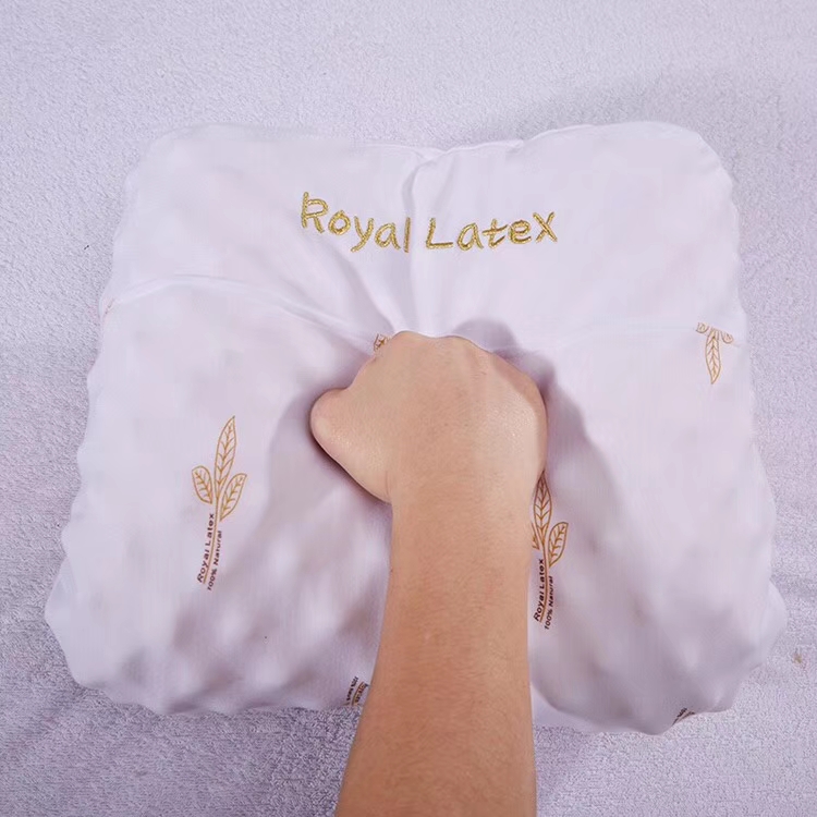 源自泰国 皇家天然乳胶枕 高低按摩枕 大颗粒乳胶枕