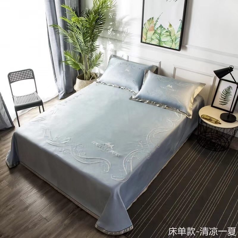 MING SU可水洗机洗养生席冰丝席空调席冰柔席三件套床单款清凉一夏