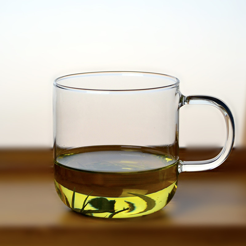 MUJI无印良品 耐热玻璃马克杯 可微波炉透明玻璃杯/牛奶杯 360ml