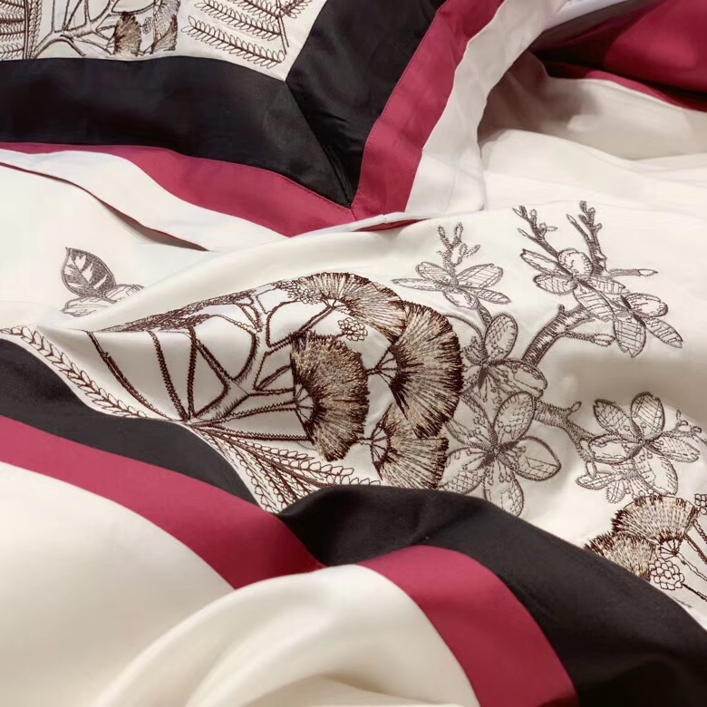 Kadoo高定系列 意大利进口60长绒棉 精致刺绣四件套